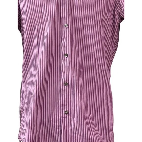 Apt.9 Mens Slim Fit Striped Long Sleeve Button-Up Shirt 14.5 32/33 - Picture 5 of 9